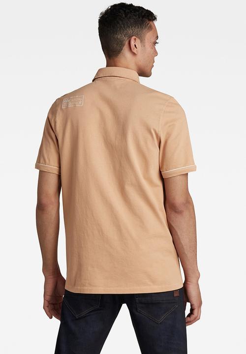 G-STAR - Summer contrast polo t - pink
