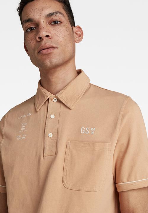 G-STAR - Summer contrast polo t - pink