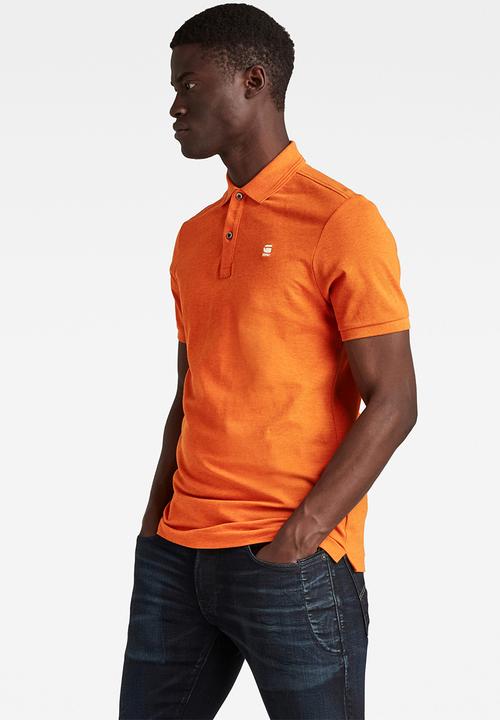 G-STAR - Dunda slim polo short sleeve - amber 
