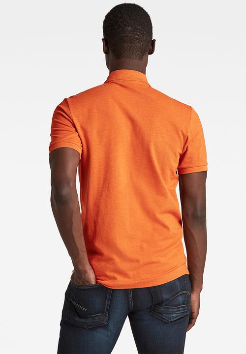 G-STAR - Dunda slim polo short sleeve - amber 