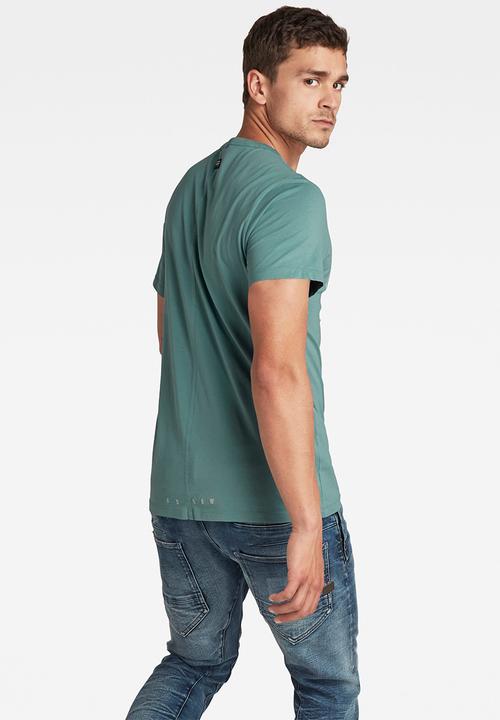G-STAR - Layer originals logo gr r t short sleeve- light bright nickel