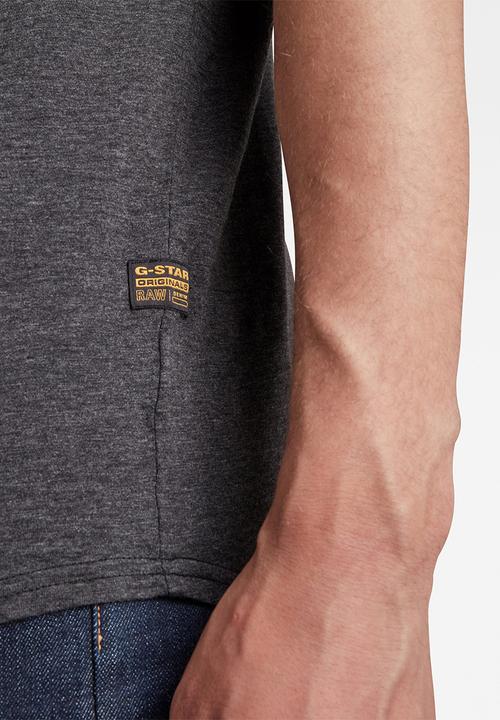 G-STAR - Lash r t short sleeve - dk black htr