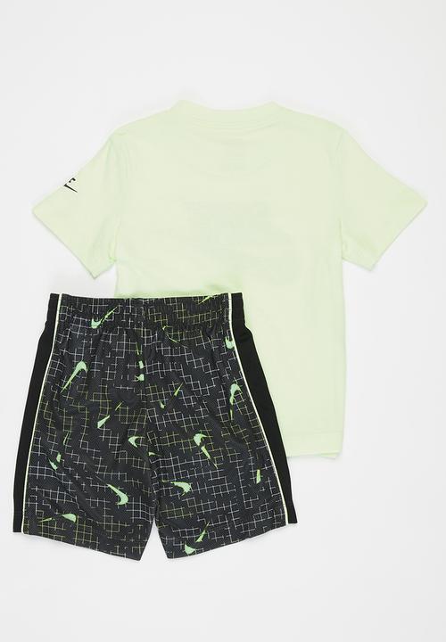Nike - Nkb glow in the dark short set - green & black