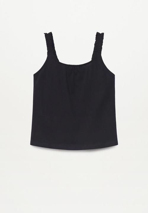 MANGO - Camiseta mali - black
