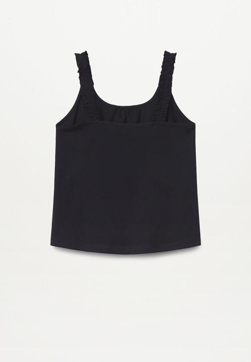 MANGO - Camiseta mali - black