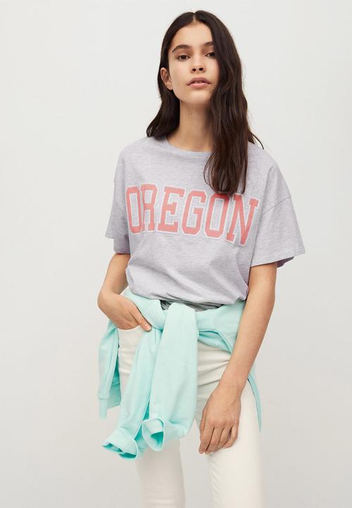 MANGO - Camiseta sorbete - grey