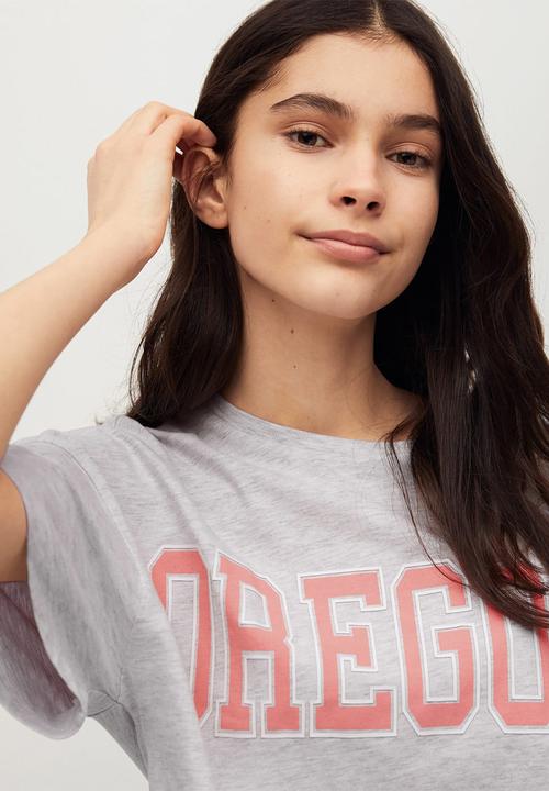 MANGO - Camiseta sorbete - grey