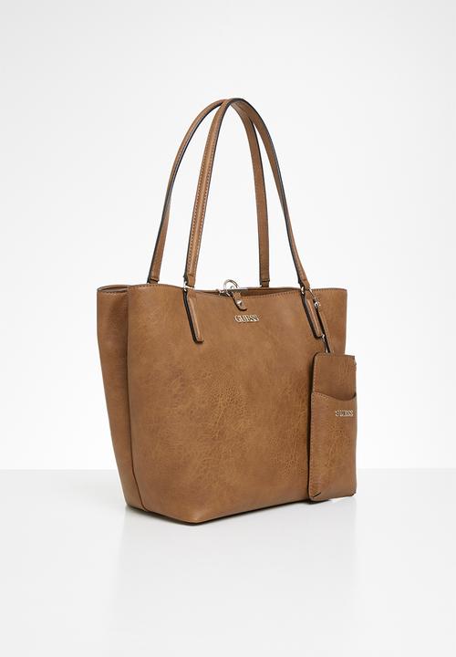 GUESS - Alby toggle tote - cognac