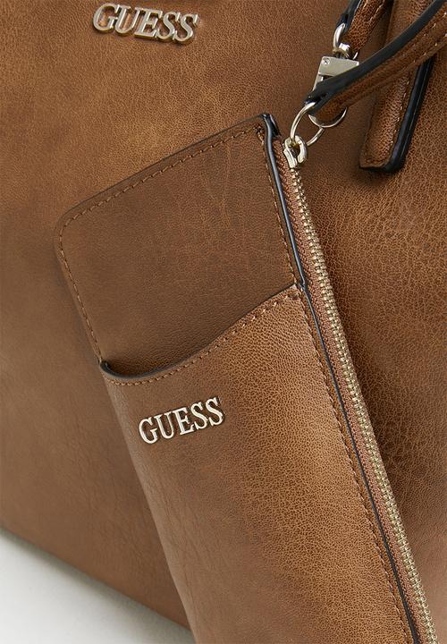 GUESS - Alby toggle tote - cognac