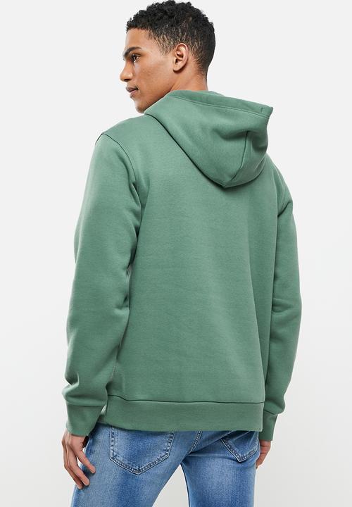 Converse - Embroidered star chevron fleece pullover hoodie - teal
