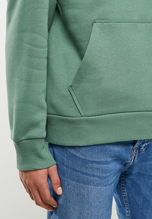 Converse - Embroidered star chevron fleece pullover hoodie - teal
