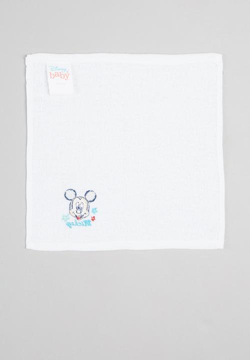 Character Group - 2-pack mickey face cloths - blue & white