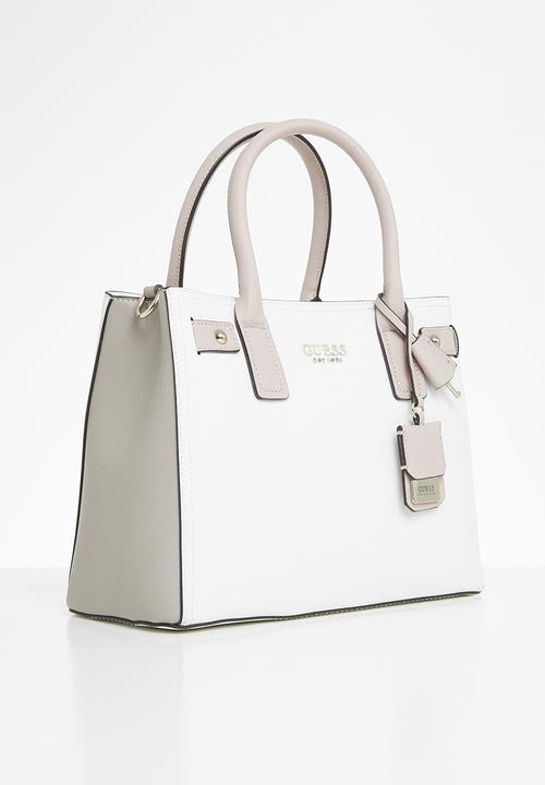 GUESS - Georgiana girlfriend satchel - white & pink
