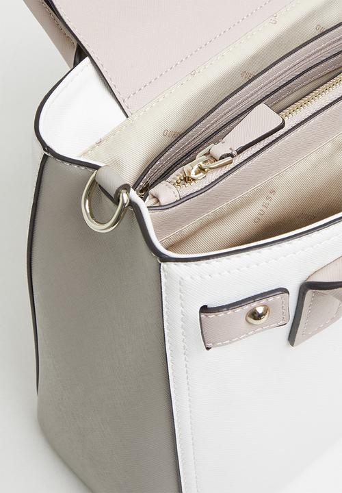 GUESS - Georgiana girlfriend satchel - white & pink