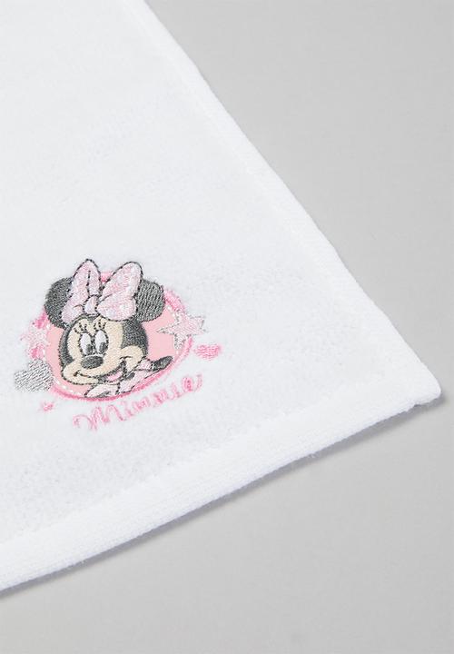 Character Group - 2-pack minnie face cloths - pink & white