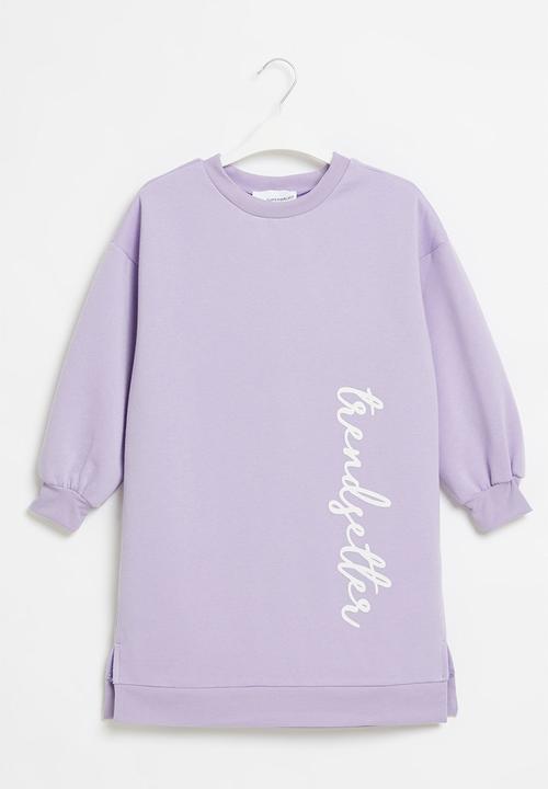 Superbalist - Printed sweater dress - lilac