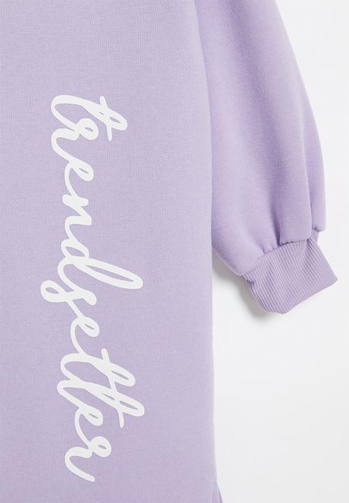 Superbalist - Printed sweater dress - lilac