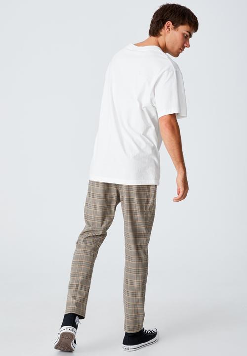 Cotton On - Oxford trouser - tan check
