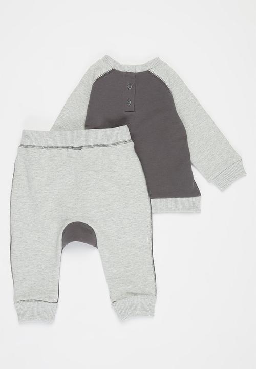 Cotton On - Tate & sully tracksuit - rabbit grey/cloud marle