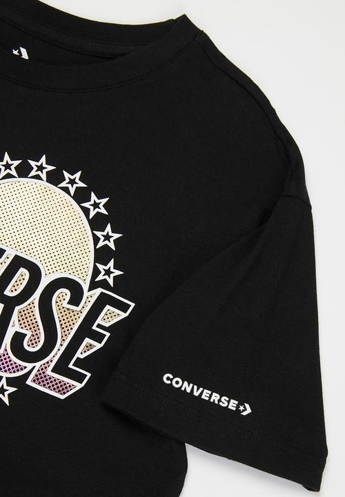 Converse - Cnvg foil heart wordmark tee - black