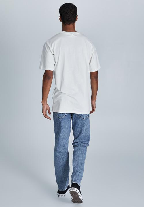 Cotton On - Beckley straight jean - mid blue patchwork