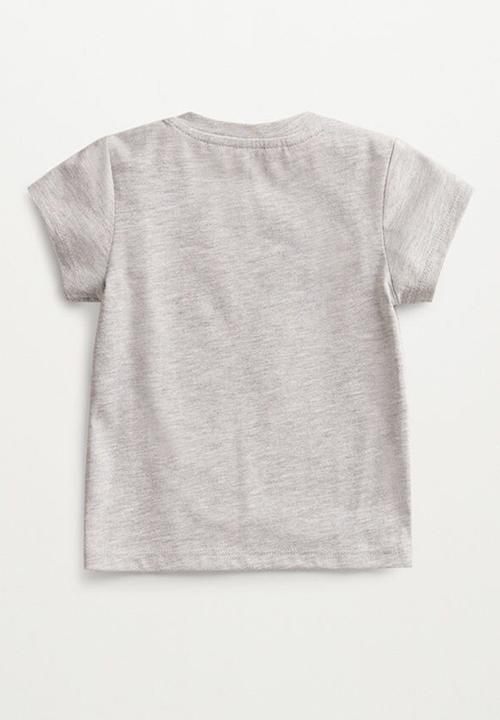 MANGO - T-shirt lion - grey