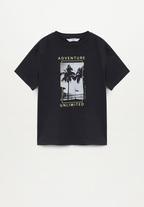 MANGO - T-shirt surf 2 - black