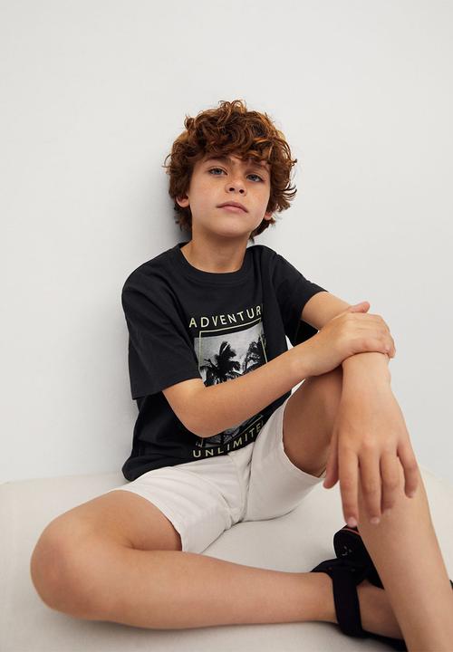 MANGO - T-shirt surf 2 - black