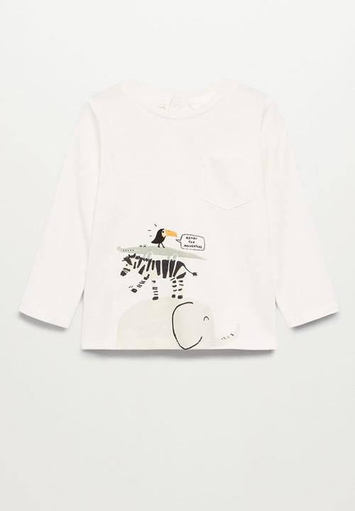 MANGO - Camiseta torre - white