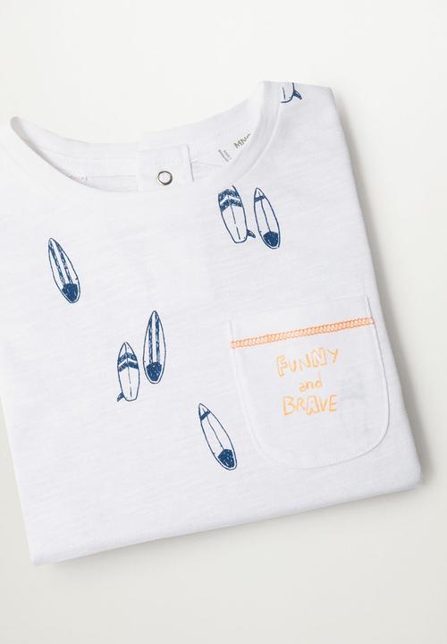 MANGO - T-shirt brave - white