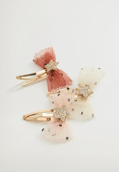 MANGO - Petite8 hairclip 3-pack - medium pink