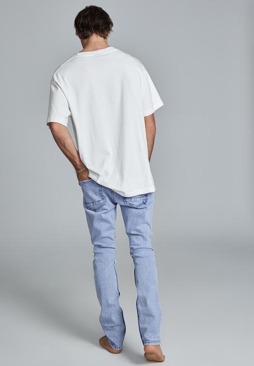 Cotton On - Super skinny jean - tour blue blowout repair