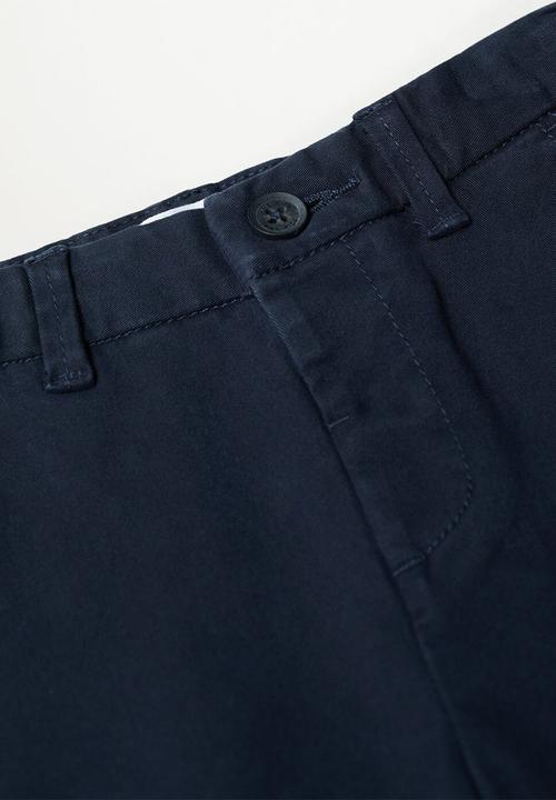 MANGO - Trousers chino8 - navy