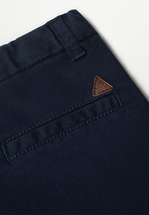 MANGO - Trousers chino8 - navy
