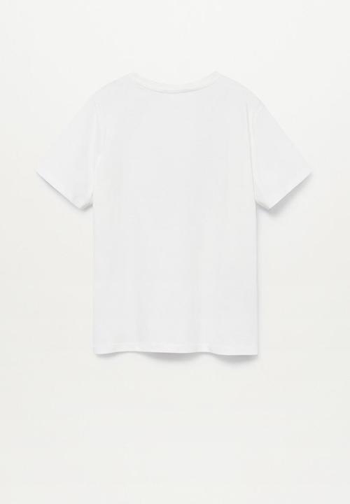 MANGO - T-shirt waves - white