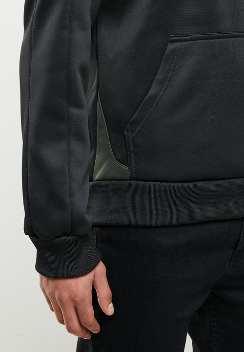 Cutty - Montana scuba kangaroo pouch hoodie - black