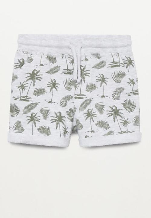 MANGO - Shorts surfy - white & grey