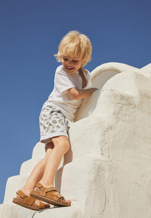 MANGO - Shorts surfy - white & grey