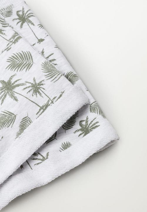 MANGO - Shorts surfy - white & grey