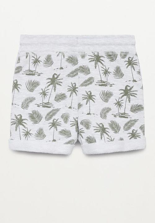 MANGO - Shorts surfy - white & grey