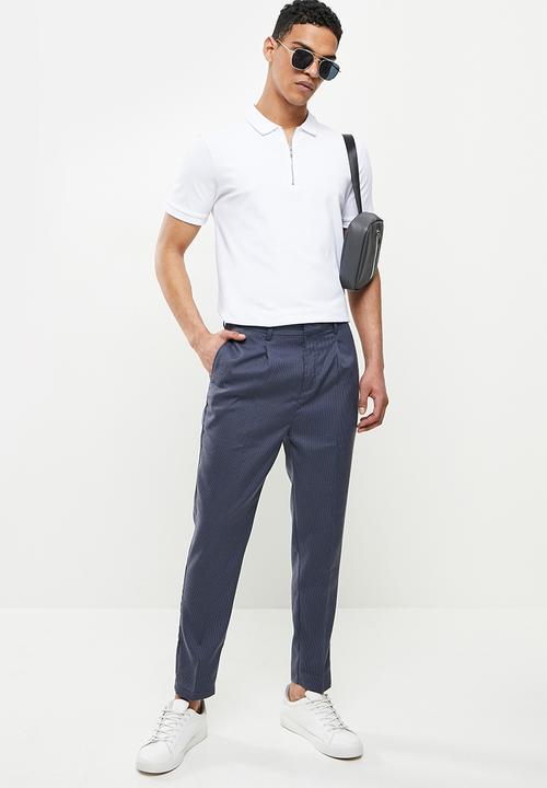 Jonathan D - Joey houndstooth check trousers - oxford blue
