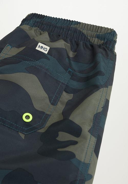 MANGO - Swimming trunks camou - beige & khaki