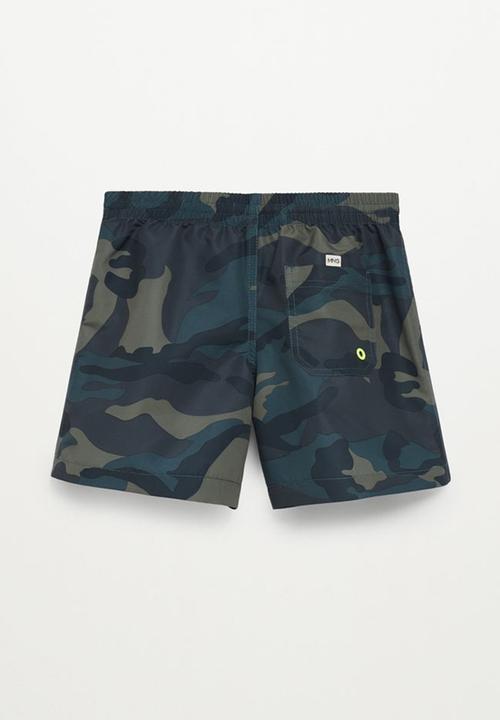 MANGO - Swimming trunks camou - beige & khaki