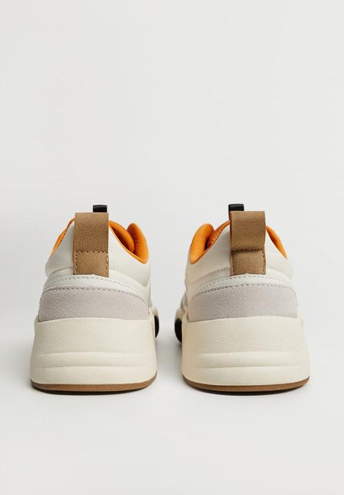 MANGO - Hong leather combo sneaker - white