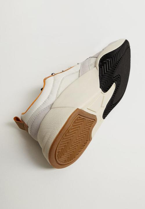 MANGO - Hong leather combo sneaker - white