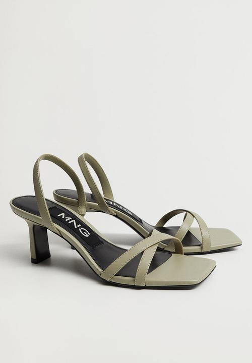 MANGO - Going leather heel - beige / khaki