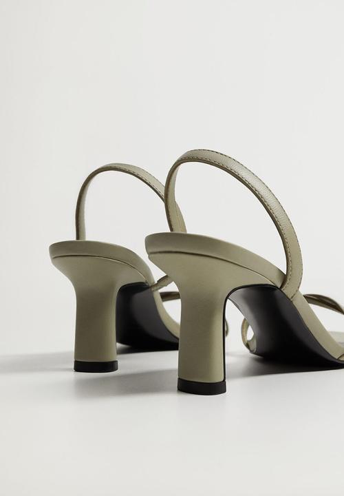 MANGO - Going leather heel - beige / khaki
