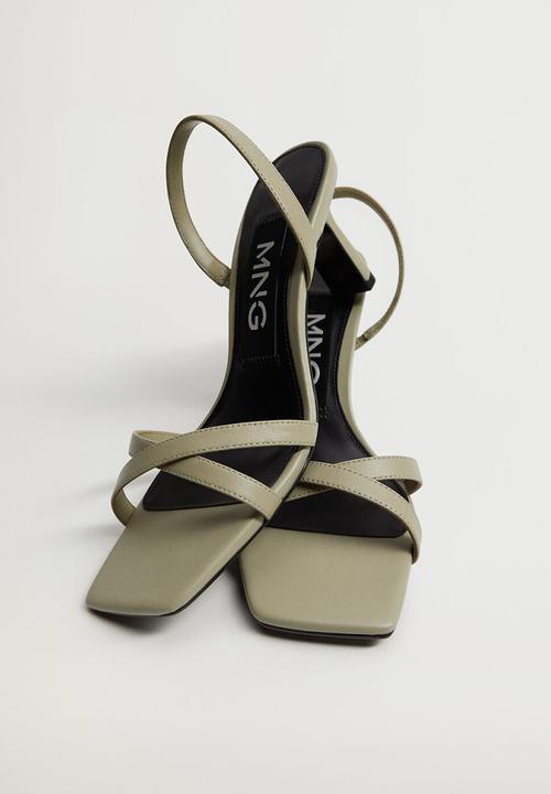 MANGO - Going leather heel - beige / khaki
