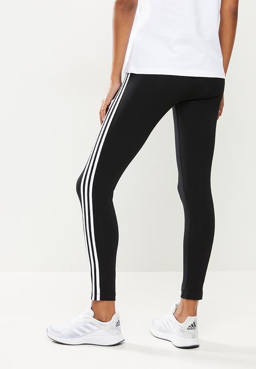 adidas Performance - Essential 3s full tights - black & white