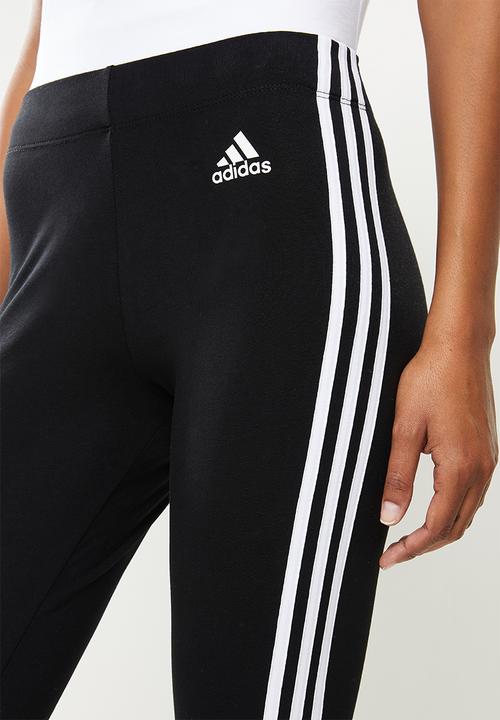 adidas Performance - Essential 3s full tights - black & white